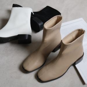 在庫限り 返品交換不可 ショートブーツ レディース スクエアトゥ  秋冬 歩きやすい 履きやすい アミアミ