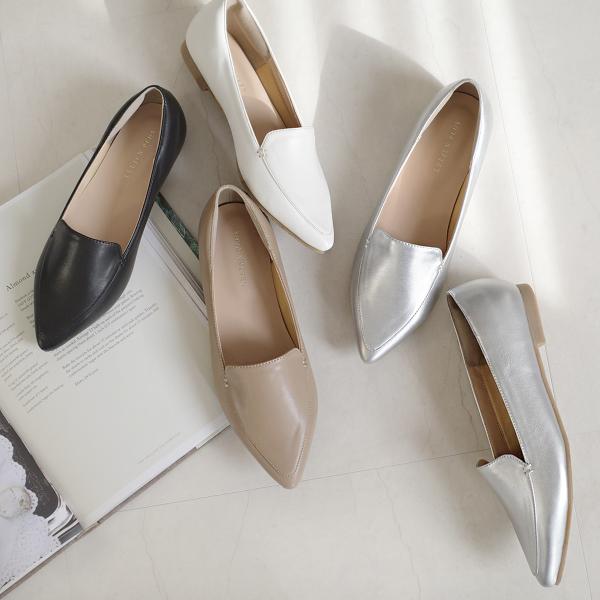 ローファー ポインテッドトゥ レディース フラットシューズ パンプス ぺたんこ 痛くない amiam...