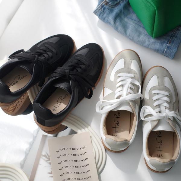 ジャーマントレーナー スニーカー レディース シンプル ローカット amiamiアミアミ