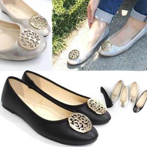 パンプス レディース 痛くない ゴールドプレート付き