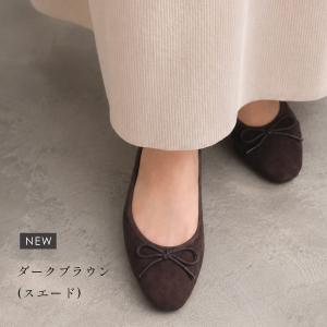 パンプス バレエシューズ レディース 黒 フラ...の詳細画像3