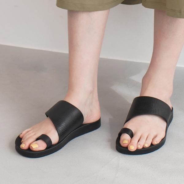 返品交換不可 サムリング フラットサンダル トングサンダル レディース ぺたんこ 軽量軽い アミアミ