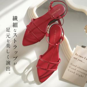 サンダル ミュール ローヒール フラット レデ...の詳細画像2