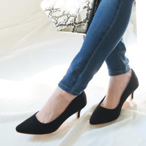 ウイングパット付 6cmヒール パンプス レディース 痛くない 脱げない ジェリーガールamiamiアミアミ