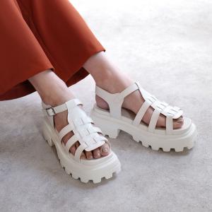 返品交換不可　サンダル レディース 厚底サンダル ヒール トラックソール ストラップサンダル 歩きやすい amiamiアミアミ