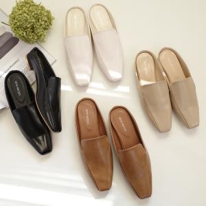 スクエアトゥミュール レディース シンプル カジュアル