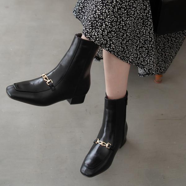 ショートブーツ レディース ビット付きブーツ スクエアトゥ amiamiアミアミasa