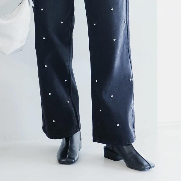 ショートブーツ レディース スクエアトゥ センターシーム 履きやすい 歩きやすい amiamiアミア...