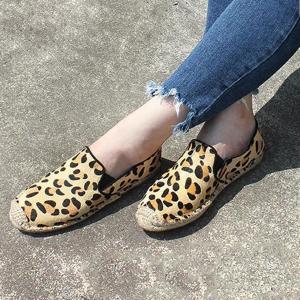 本革 ジュートスエード フラットシューズ エスパドリーユ