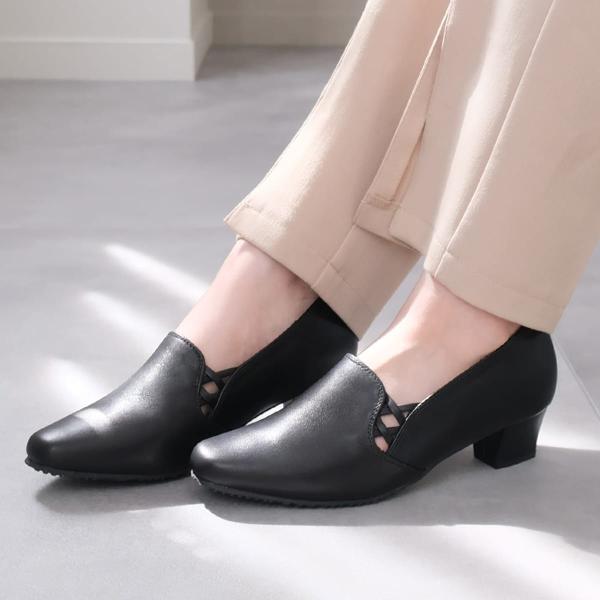 パンプス ハイブリッド レディース 天然皮革 通勤 疲れない 痛くない 滑りにくい4センチamiam...