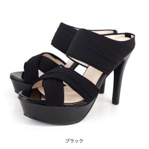 ミュール サンダル クロス シフォン レディー...の詳細画像1