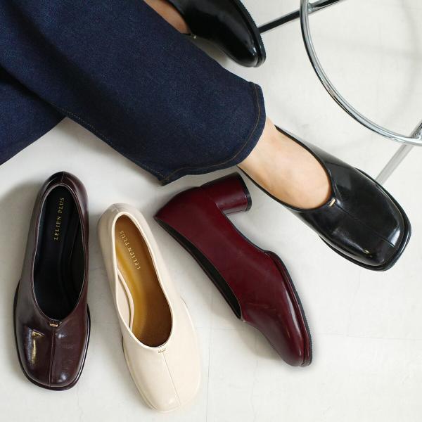 オブリークトゥ ブーティ パンプス 5cm 変形 サークルヒール レディース オブリークトゥ デザイ...