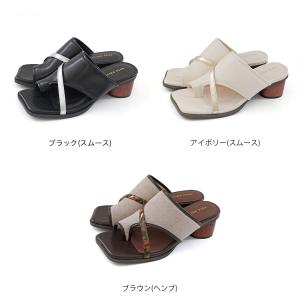 サンダル レディース ミュール オブリークトゥ...の詳細画像1