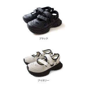 メッシュ スニーカー 厚底 サンダル レディー...の詳細画像1