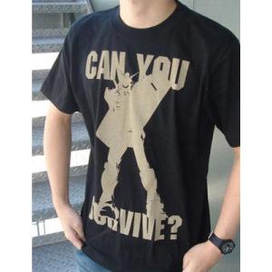 機動戦士ガンダム can you survive Tシャツ/ブラック-M