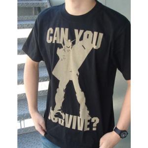 機動戦士ガンダム can you survive Tシャツ/ブラック-S
