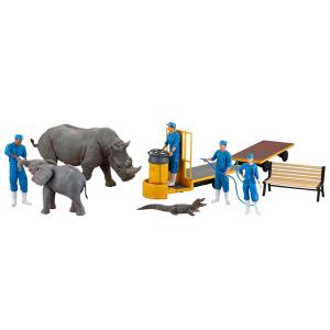 ARTPLA 飼育員とシロサイセット 1/35 プラモデル