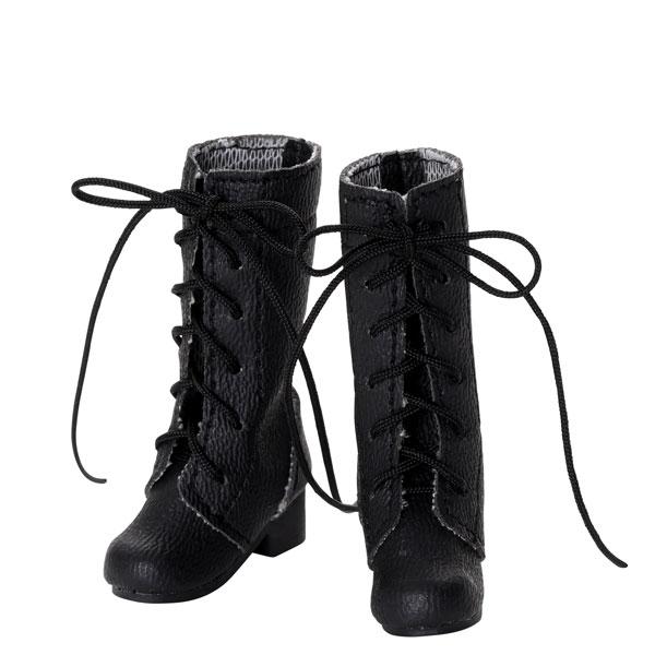 1/6 レースアップセミロングブーツ ブラック (ドール用)[アゾン]《０１月予約》
