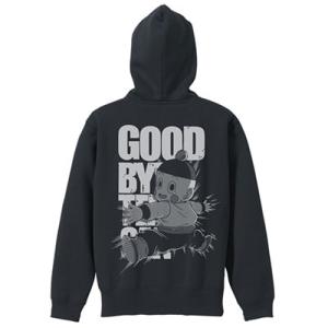 ドラゴンボールZ さよなら天さん蓄光 ジップパーカー/ブラック-XL