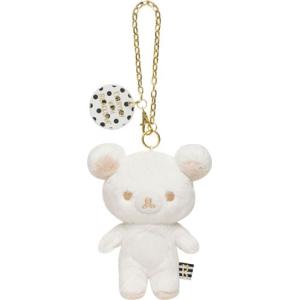 AY13601 モノクロリラックマ ぬいぐるみキーホルダー シロ  