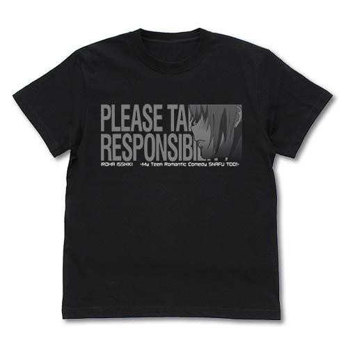 やはり俺の青春ラブコメはまちがっている。続 いろはの責任、とってくださいね Tシャツ/BLACK-S...