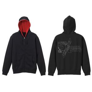 ノーゲーム ノーライフ ゼロ シュヴィ ジップパーカー/BLACK×RED-XL