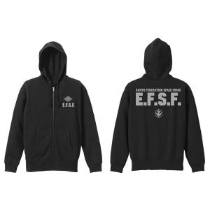 機動戦士ガンダム 地球連邦軍 ジップパーカー/BLACK-XL