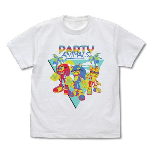 ソニック・ザ・ヘッジホッグ ソニック PARTY ANIMALS フルカラーTシャツ/WHITE-X...