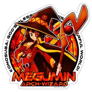 この素晴らしい世界に祝福を めぐみん 耐水ステッカー