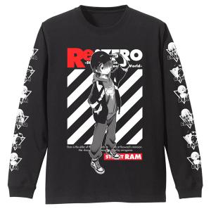 Re：ゼロから始める異世界生活 ラム 袖リブロングスリーブTシャツ ストリートファッションVer./BLACK-L