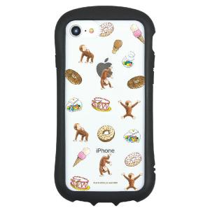 おさるのジョージ iPhone SE(第2世代)/8/7/6s/6 対応 ハイブリッドクリアケース スイーツ[グルマンディーズ]《03月予約》