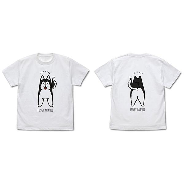 ハマジ ハスキー KAWAII Tシャツ (ブラック)/WHITE-XL（再販）[コスパ]《０８月予...