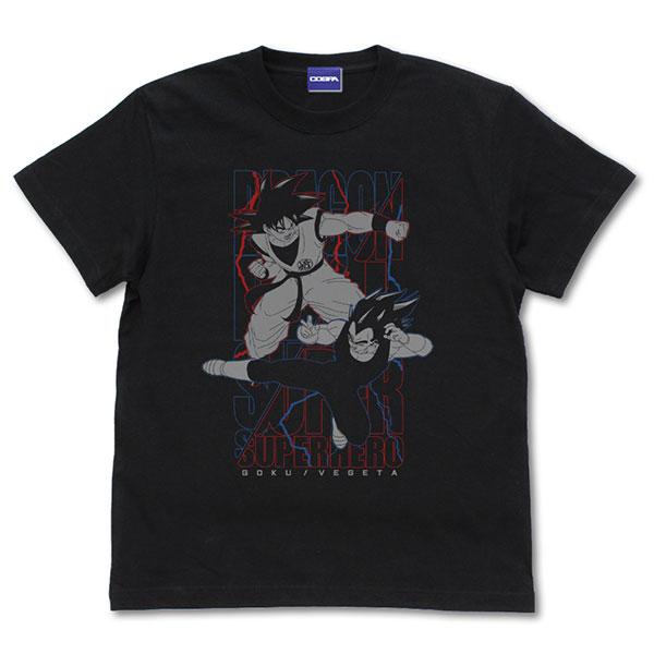 ドラゴンボール超 スーパーヒーロー スーパーヒーロー 悟空＆ベジータ Tシャツ/BLACK-M（再販...