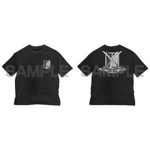 進撃の巨人 調査兵団 ビッグシルエットTシャツ/BLACK-L