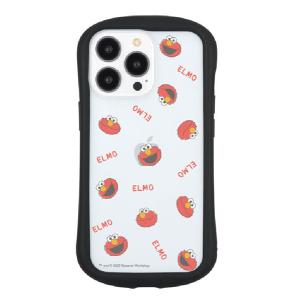 セサミストリート iPhone 13 Pro 対応 ハイブリッドクリアケース エルモ