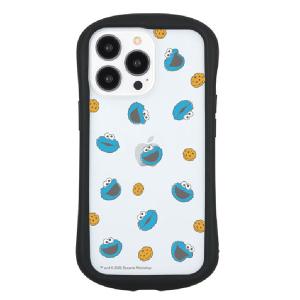 セサミストリート iPhone 13 Pro 対応 ハイブリッドクリアケース クッキーモンスター