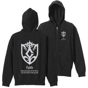 ヘブンバーンズレッド 30G 部隊ロゴ ジップパーカー/BLACK-S