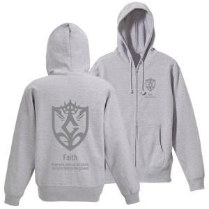 ヘブンバーンズレッド 30G 部隊ロゴ ジップパーカー/MIX GRAY-S