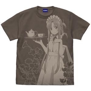 コスパ デポ限定 ソードアート オンライン 描き下ろし アスナ オールプリントTシャツ キュアメイドカフェVer./CHARCOAL-L