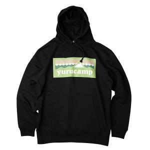 ゆるキャン  ふじさんロゴパーカー あおい M ブラック