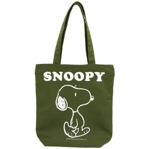 PEANUTS SN ファスナースクエアトート カーキ