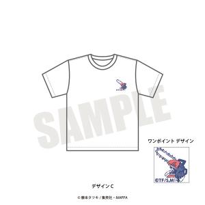 れとぽぷ ワンポイント刺繍Tシャツ C チェンソーマン