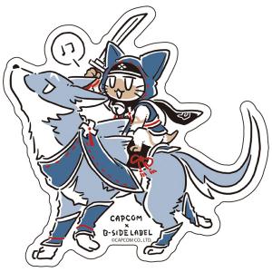 CAPCOM×B-SIDEステッカー モンスターハンター アイルー＆ガルク 仲良し