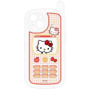 サンリオキャラクターズ iPhone 15/14 対応レトロガラケー風ケース ハローキティ [グルマンディーズ]の商品画像