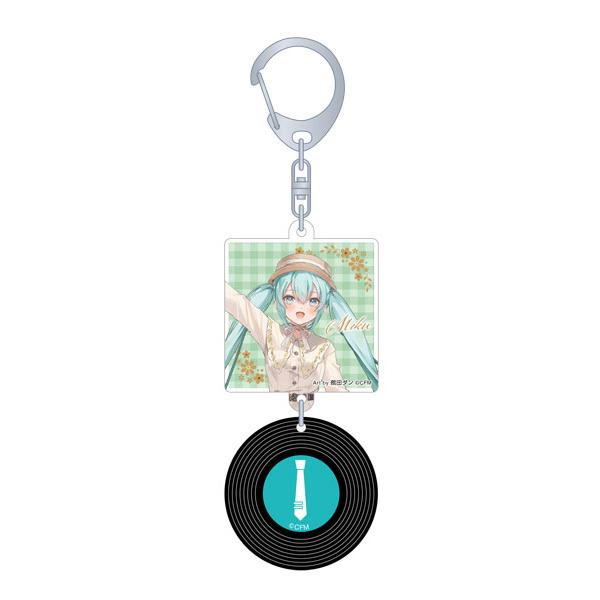 初音ミクシリーズ レコード風キーホルダー レジャフェス A 初音ミク[ムービック]《発売済・在庫品》