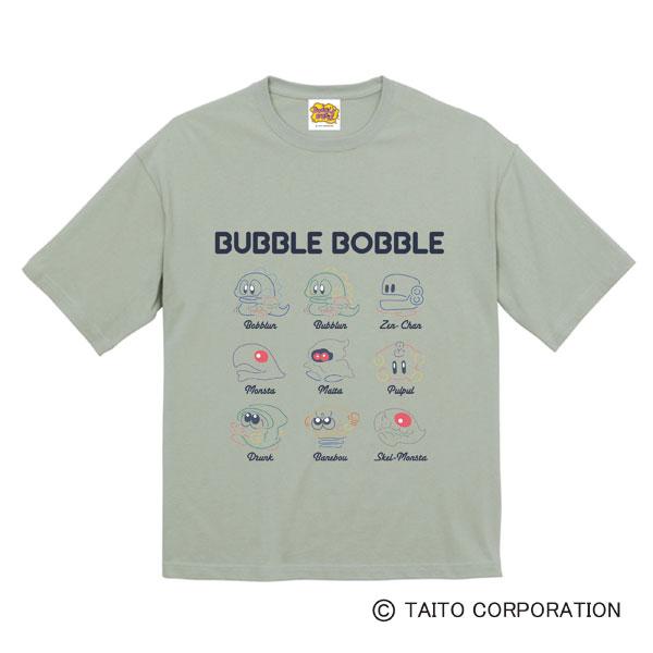バブルボブル ビッグシルエットTシャツ セージグリーン[Lam]《発売済・在庫品》