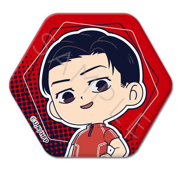 (s)ひゃくえむ｡ 六角形缶ﾊﾞｯｼﾞ A ﾄｶﾞｼ