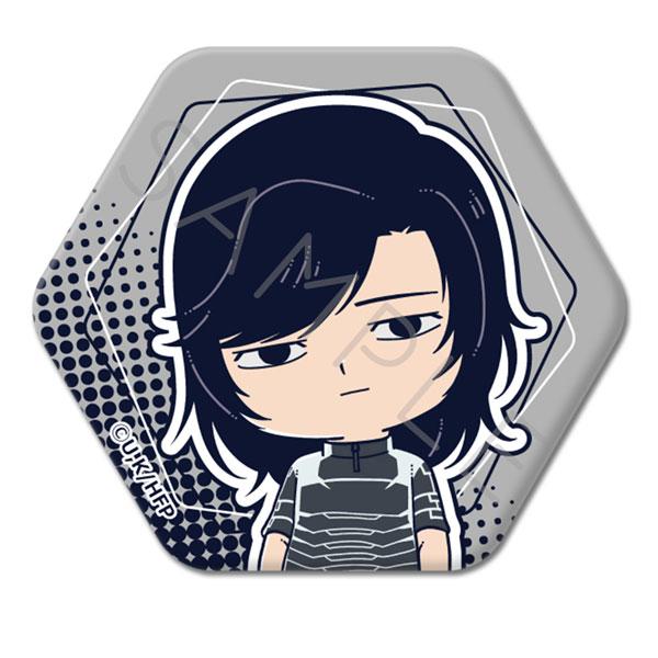 (s)ひゃくえむ｡ 六角形缶ﾊﾞｯｼﾞ D 財津