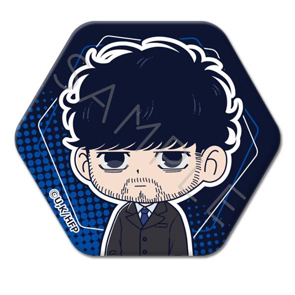 (s)ひゃくえむ｡ 六角形缶ﾊﾞｯｼﾞ H 小宮 黒ｽｰﾂVer.