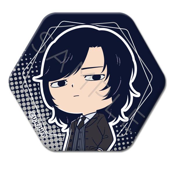 (s)ひゃくえむ｡ 六角形缶ﾊﾞｯｼﾞ J 財津 黒ｽｰﾂVer.